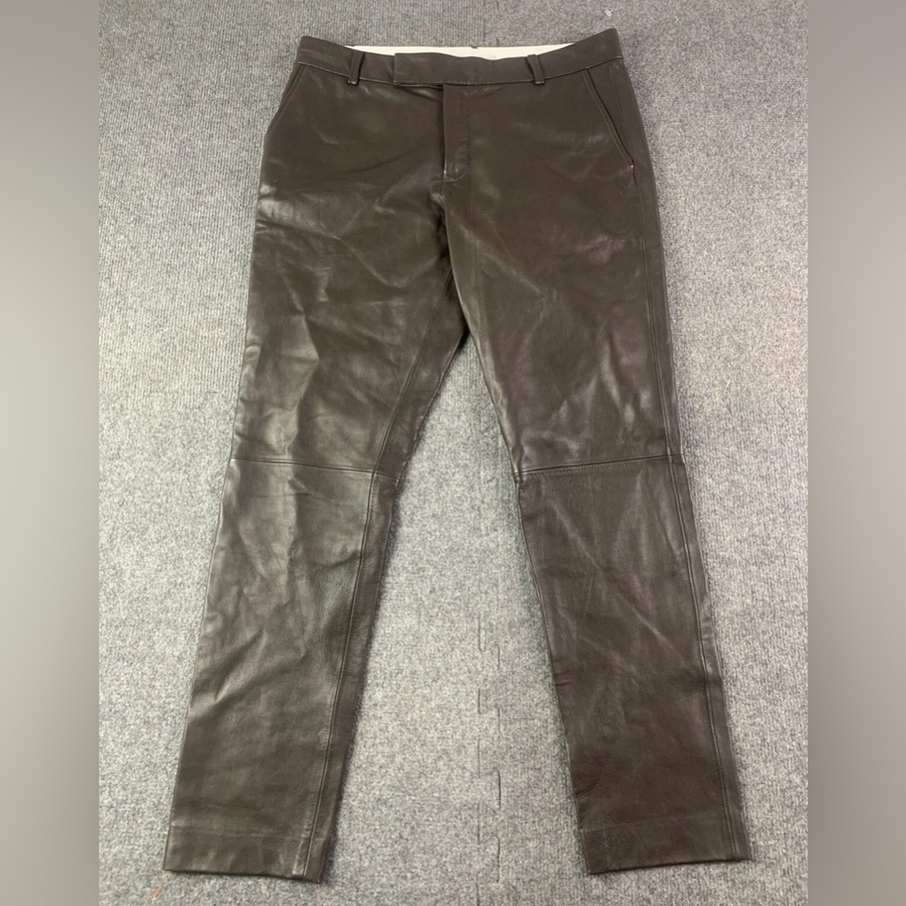 Coach Women’s Stretch Leather Lined Pants Size 6 Brown  NWOT $950